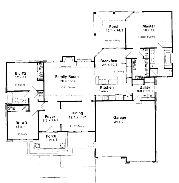 Traditional Floor Plan - Main Floor Plan #41-136