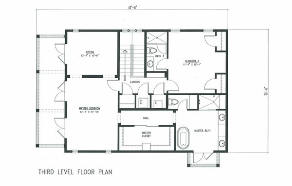 Beach Floor Plan - Upper Floor Plan #443-7