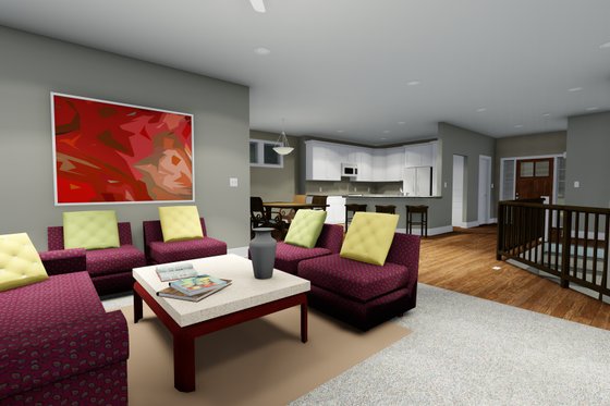 Interior - Family Room for Traditional House Plan #1069-26 - 2 bed, 2 bath