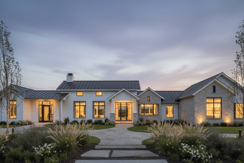 Farmhouse Style House Plan - 3 Beds 3.5 Baths 3599 Sq/Ft Plan #1110-47 Exterior