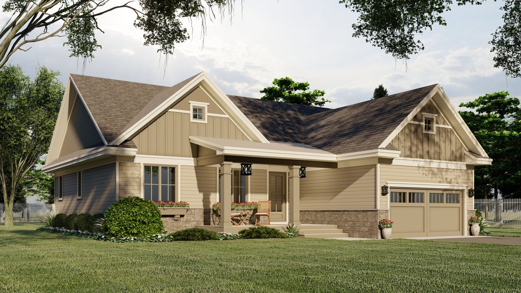 Ranch Style House Plan - 3 Beds 2 Baths 1664 Sq/Ft Plan #51-1210 ...