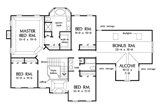 Floor Plan - Upper Floor for Victorian House Plan #929-239 - 4 bed, 2.5 bath
