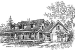 Country Exterior - Front Elevation Plan #929-203