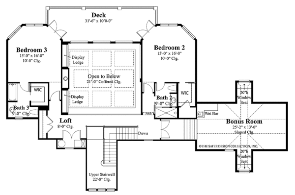Architectural House Design - Country Floor Plan - Upper Floor Plan #930-331