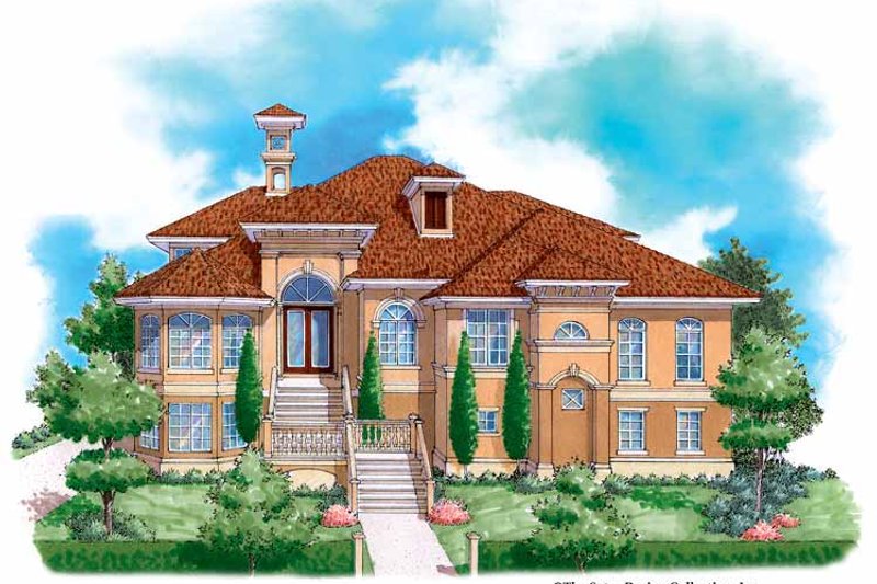 Mediterranean Style House Plan - 5 Beds 4.5 Baths 4139 Sq/Ft Plan #930-131