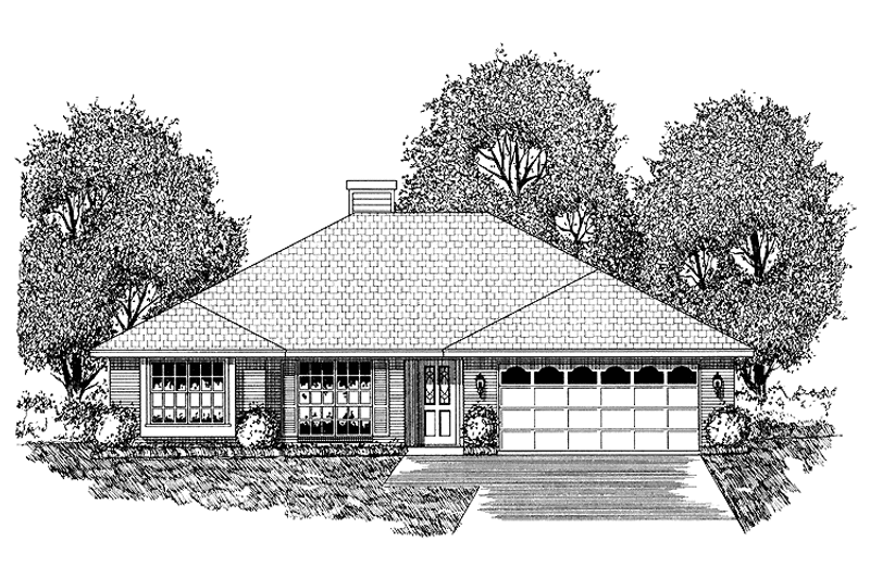 Dream House Plan - Exterior - Front Elevation 3 for Traditional House Plan #40-499 - 3 bed, 2 bath