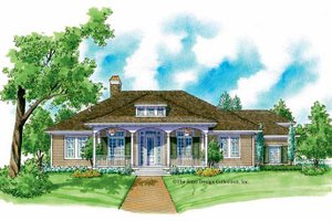 Country Exterior - Front Elevation Plan #930-216