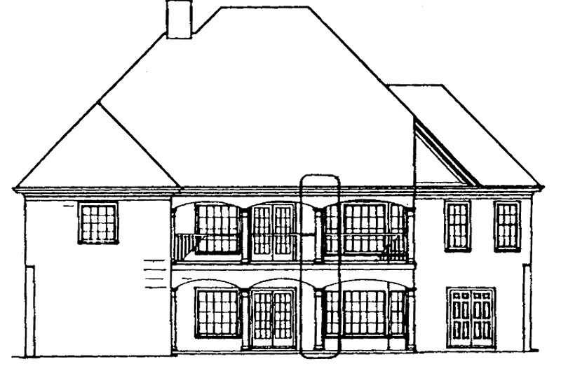 Dream House Plan - Exterior - Rear Elevation for Traditional House Plan #429-80 - 4 bed, 3 bath