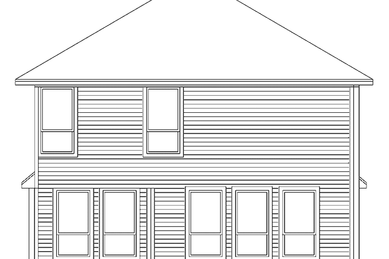 Home Plan - Exterior - Rear Elevation for Country House Plan #84-653 - 3 bed, 2.5 bath