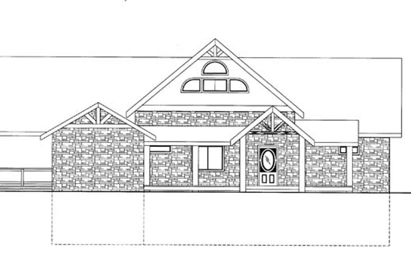 Home Plan - Exterior - Front Elevation 4 for Ranch House Plan #117-856 - 4 bed, 2 bath