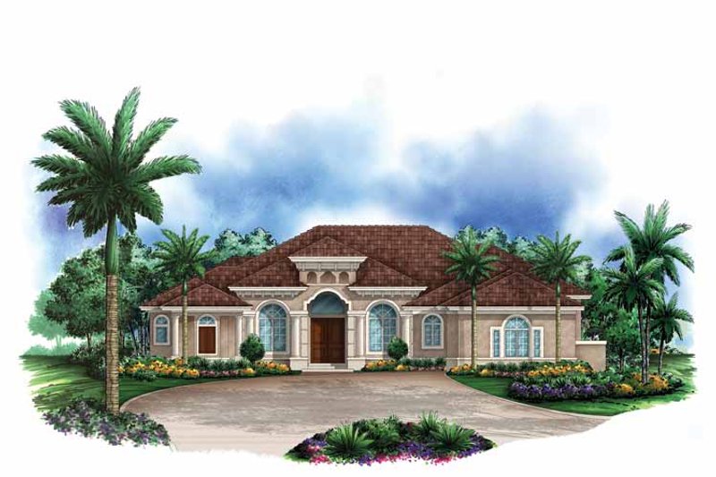 Dream House Plan - Exterior - Front Elevation 3 for Mediterranean House Plan #1017-123 - 4 bed, 5 bath