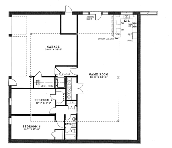 House Plan Design - Southern Floor Plan - Lower Floor Plan #17-2718