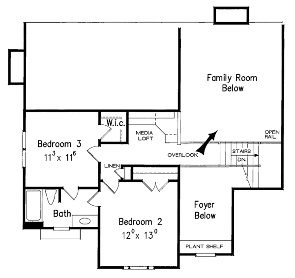 Dream House Plan - Colonial Floor Plan - Upper Floor Plan #927-886