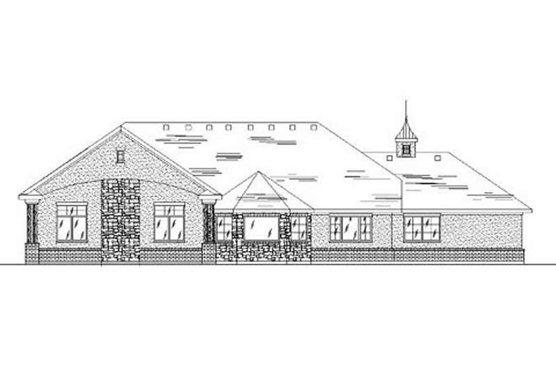 Home Plan - Exterior - Rear Elevation for European House Plan #5-248 - 4 bed, 3.5 bath