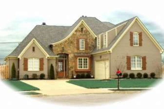 Exterior - Front Elevation for European House Plan #81-1202 - 4 bed, 3.5 bath