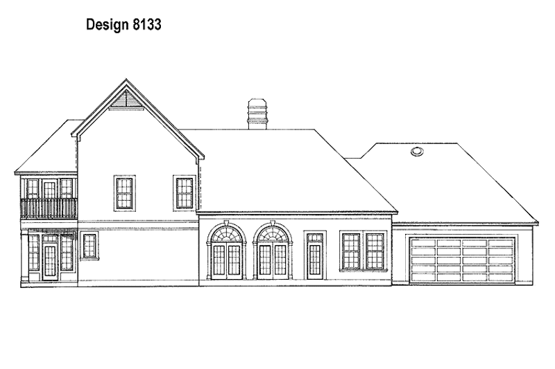 House Design - Exterior - Rear Elevation for European House Plan #952-125 - 4 bed, 3 bath