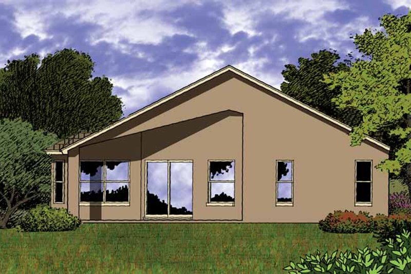 Dream House Plan - Exterior - Rear Elevation for Contemporary House Plan #1015-31 - 3 bed, 2 bath
