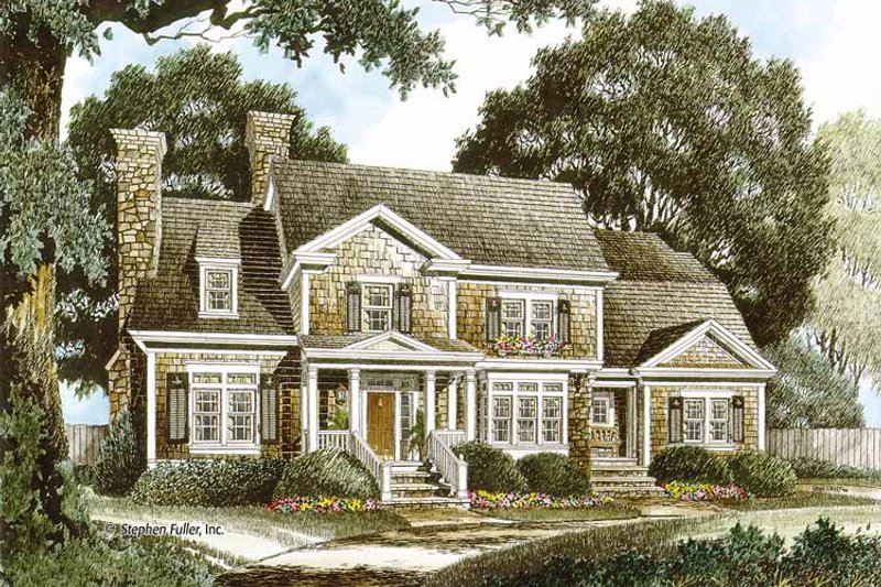 Dream House Plan - Colonial Exterior - Front Elevation Plan #429-343