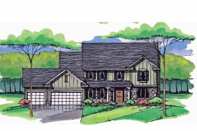 Home Plan - Exterior - Front Elevation 3 for Colonial House Plan #51-1011 - 4 bed, 2.5 bath
