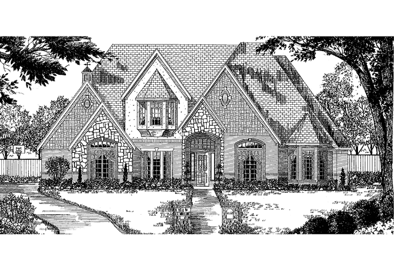 Home Plan - Exterior - Front Elevation 3 for Country House Plan #62-160 - 4 bed, 4 bath