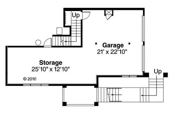 Floor Plan - Lower Floor for Mediterranean House Plan #124-863 - 3 bed, 2.5 bath