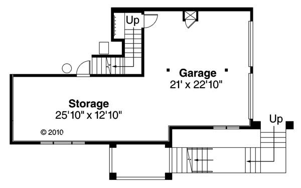 Architectural House Design - Mediterranean Floor Plan - Lower Floor Plan #124-863