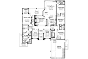 Mediterranean Style House Plan - 4 Beds 3.5 Baths 3497 Sq/Ft Plan #930-349 