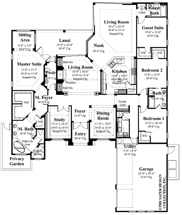 House Plan Design - Mediterranean Floor Plan - Main Floor Plan #930-349