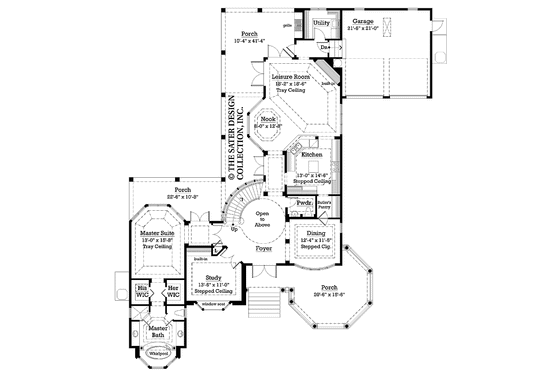 Floor Plan - Main Floor for Country House Plan #930-237 - 4 bed, 3.5 bath