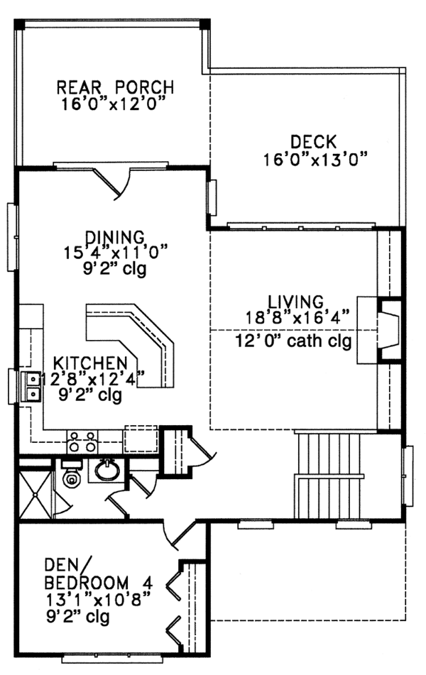 Dream House Plan - Country Floor Plan - Main Floor Plan #991-10