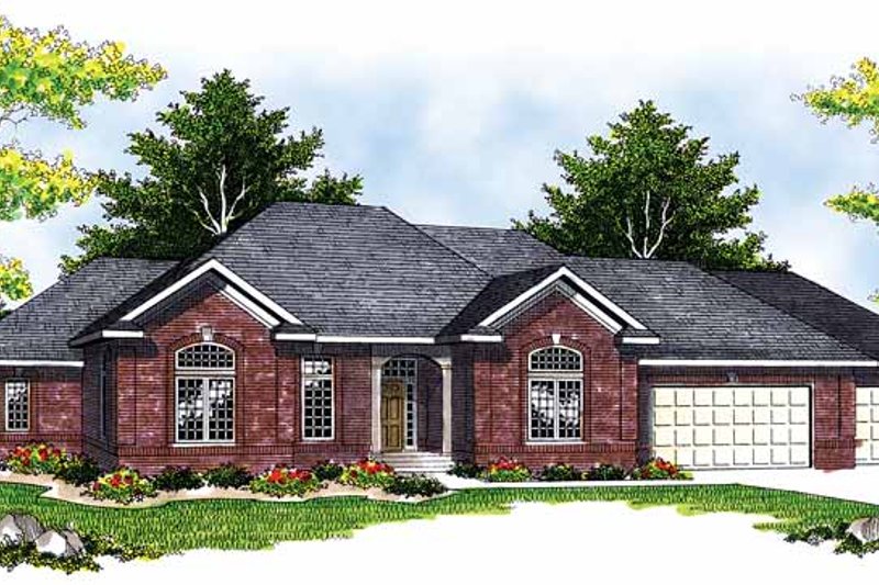 Home Plan - Traditional Exterior - Front Elevation Plan #70-1395