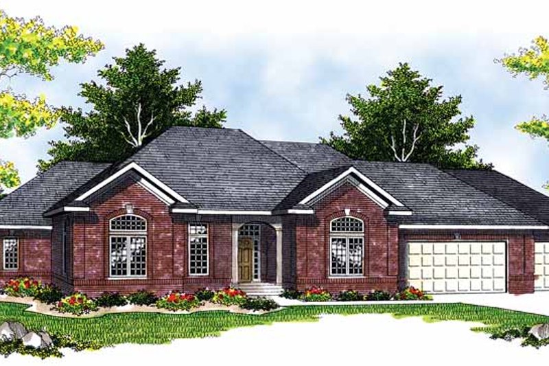 Dream House Plan - Traditional Exterior - Front Elevation Plan #70-1395