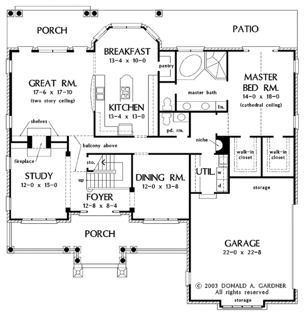Country Floor Plan - Main Floor Plan #929-706