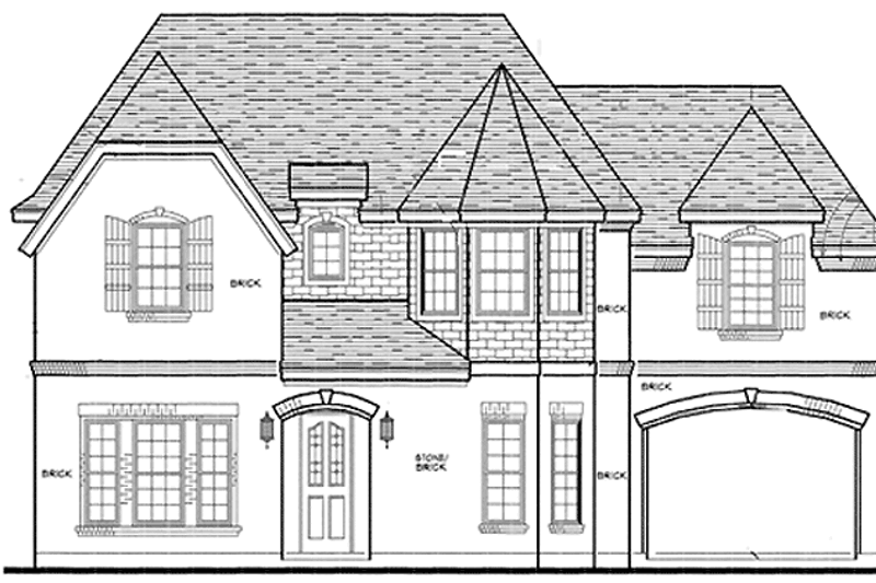 Dream House Plan - European Exterior - Front Elevation Plan #410-3593