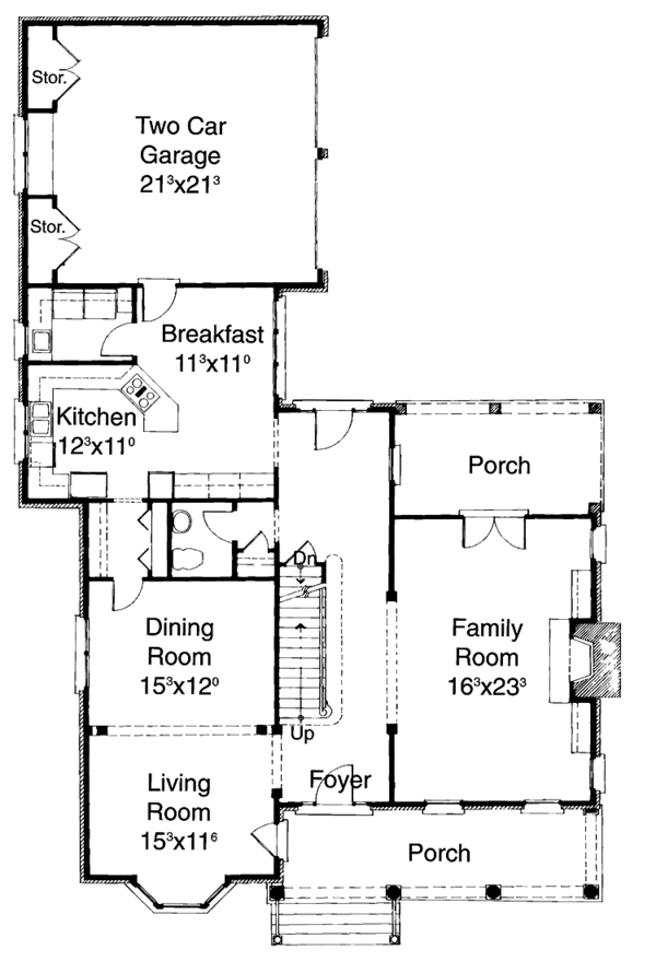 House Plan Design - Classical Floor Plan - Main Floor Plan #429-164