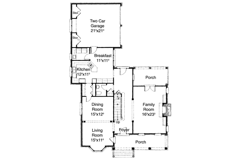 Home Plan - Floor Plan - Main Floor for Classical House Plan #429-164 - 3 bed, 2.5 bath
