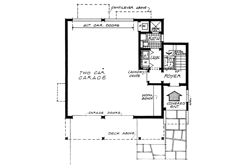 Dream House Plan - Floor Plan - Main Floor for Contemporary House Plan #315-121 - 3 bed, 2 bath