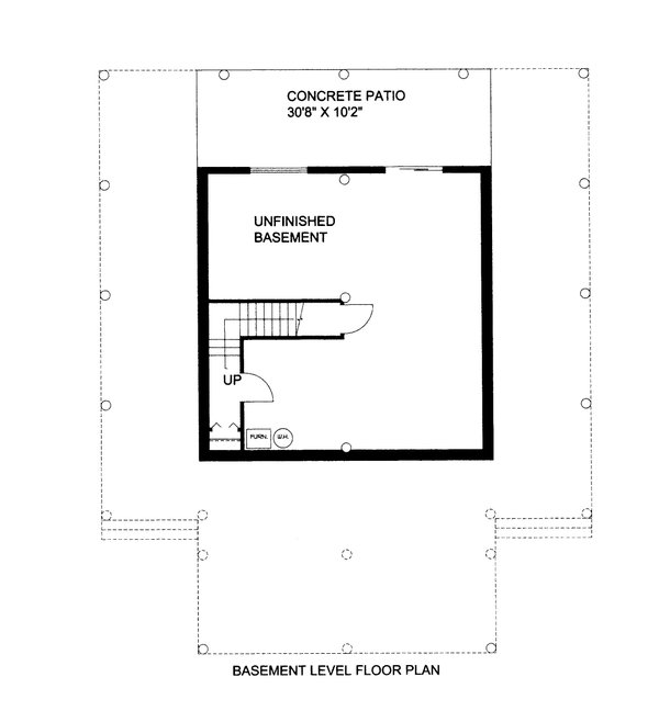 Log Floor Plan - Lower Floor Plan #117-965