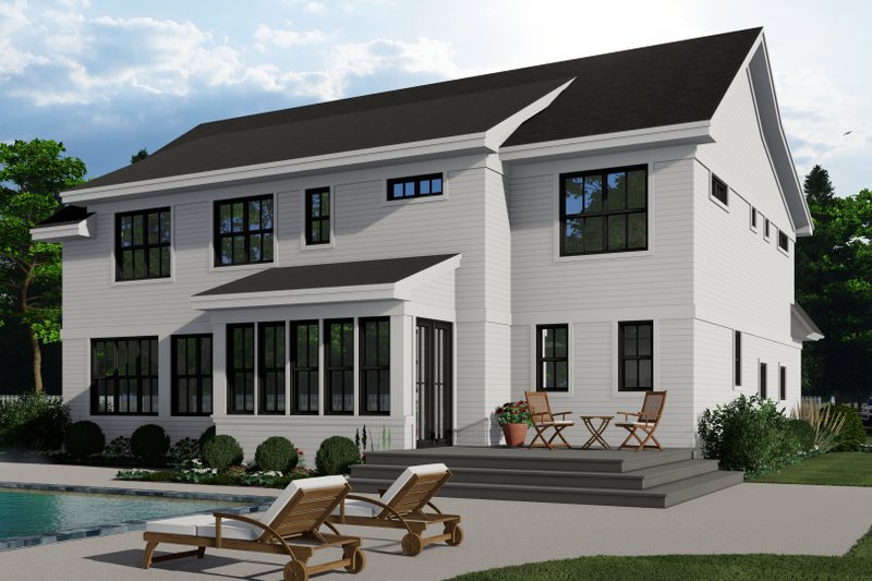 Home Plan - Exterior - Rear Elevation 2 for Farmhouse House Plan #51-1212 - 4 bed, 3.5 bath