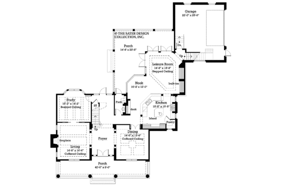 Floor Plan - Main Floor for Colonial House Plan #930-220 - 4 bed, 2.5 bath