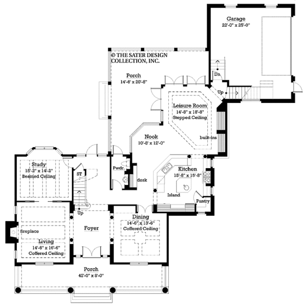 Colonial Floor Plan - Main Floor Plan #930-220