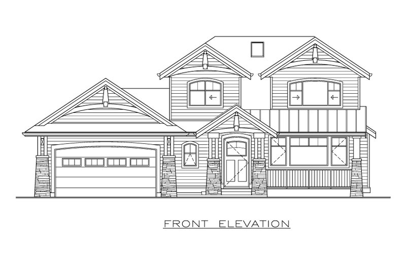 Home Plan - Exterior - Front Elevation 3 for Craftsman House Plan #1100-35 - 3 bed, 2.5 bath