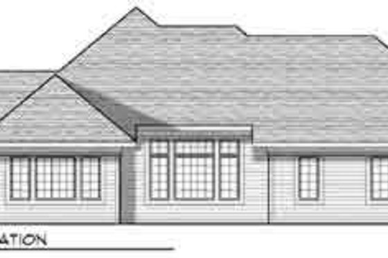 Exterior - Rear Elevation for Traditional House Plan #70-830 - 3 bed, 2 bath