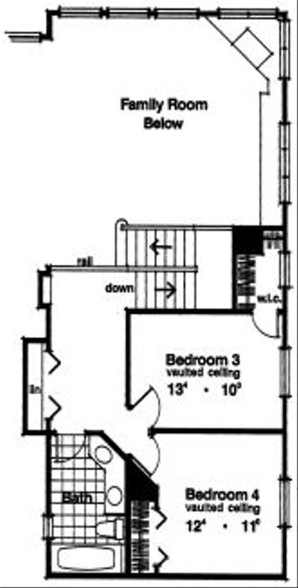 European Floor Plan - Upper Floor Plan #417-365