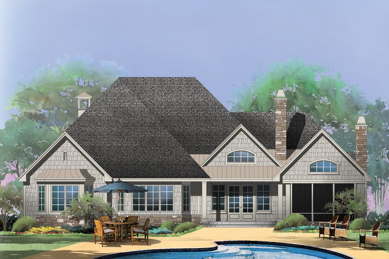 Architectural House Design - Rear Rendering
