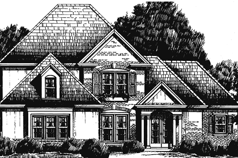 Architectural House Design - Exterior - Front Elevation 3 for Traditional House Plan #429-232 - 3 bed, 2.5 bath