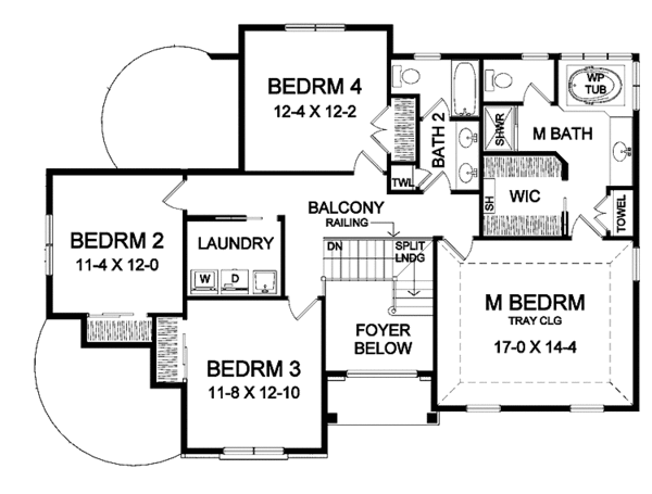 Home Plan - Traditional Floor Plan - Upper Floor Plan #328-391