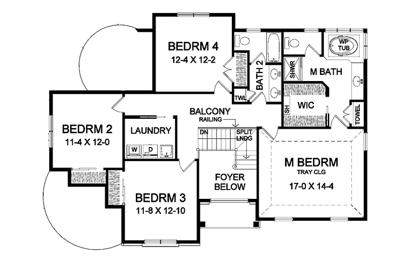 Home Plan - Floor Plan - Upper Floor for Traditional House Plan #328-391 - 4 bed, 2.5 bath