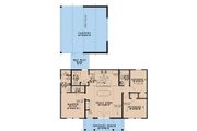 Modern Style House Plan - 3 Beds 2 Baths 1100 Sq/Ft Plan #923-471 Floor 