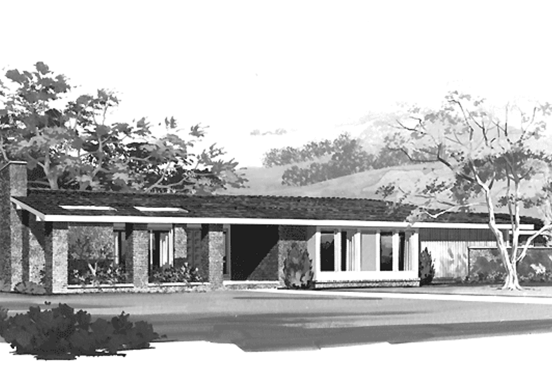Home Plan - Ranch Exterior - Front Elevation Plan #72-725